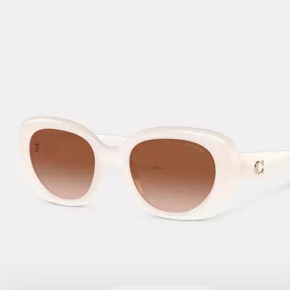 NWT Coach retail item C Hardware Round Sunglasses CR609